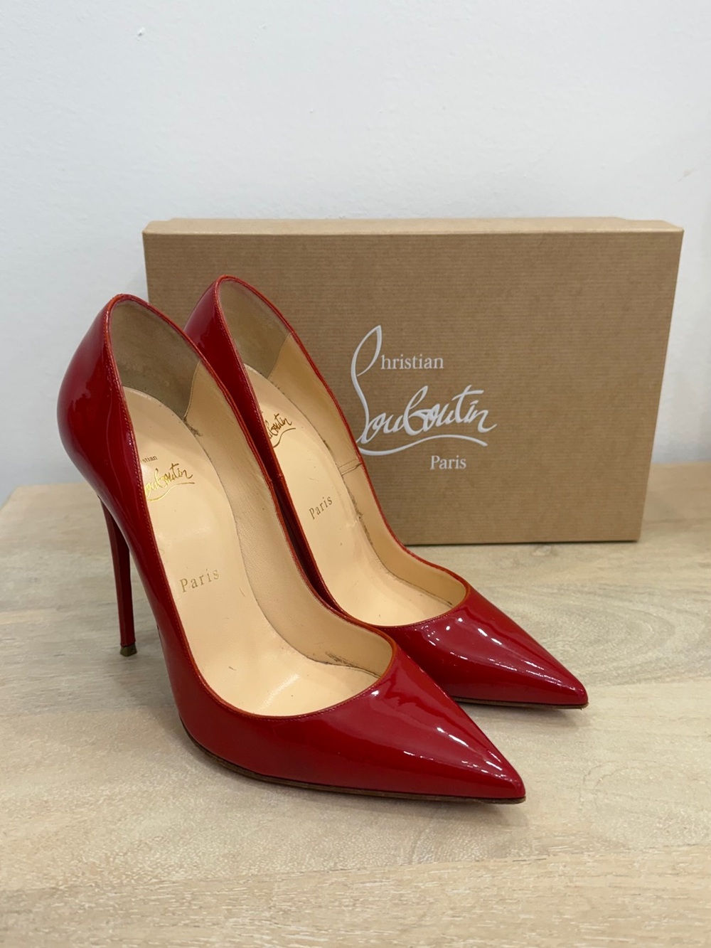 Christian Louboutin So Kate Red Patent Leather Pumps Heels 120mm w Box 38 1/2 - Picture 2 of 15